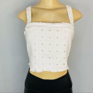 NWT Le Lis Boutique cropped raw hem tank XS